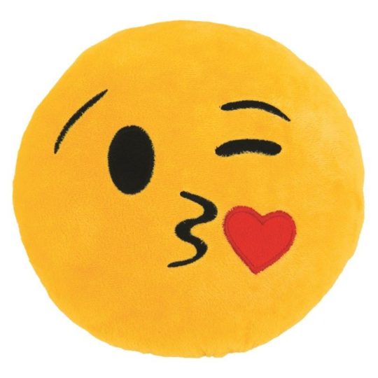 Emoji Emoticon Blowing Kiss Cushion