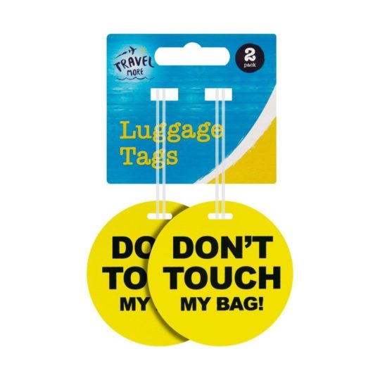 2x Luggage,Suitcase Yellow Tag