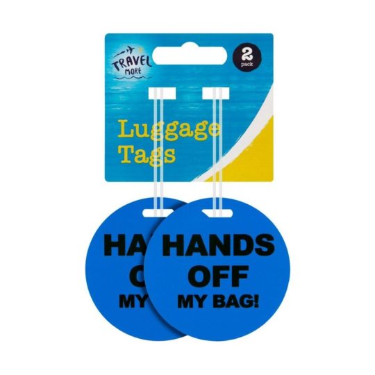2x Luggage,Suitcase Blue Tag
