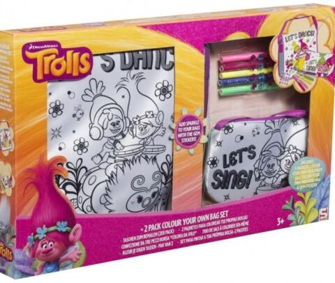 Trolls CYO 2Pk Tote Bag Set