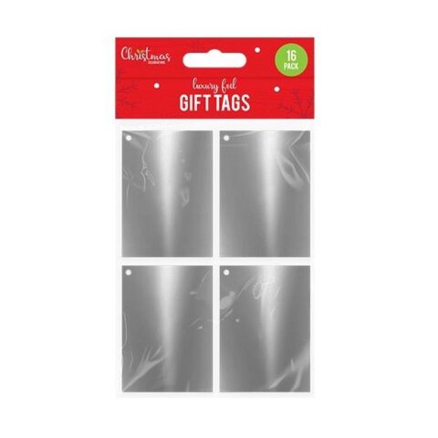 Christmas Novelty Silver Foil Gift Tags