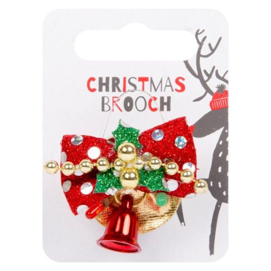 Christmas Flashing Brooch Jingle Bell