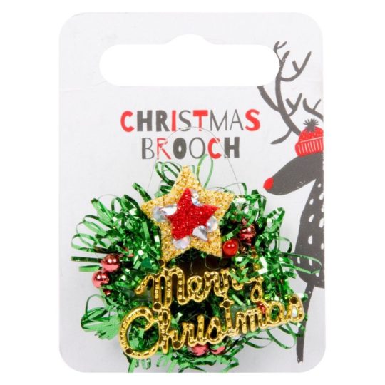 Christmas Flashing Brooch Merry Christmas