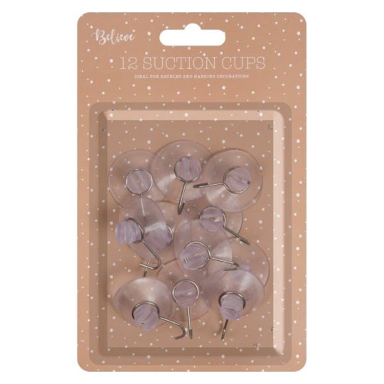 Christmas Suction Cup Hooks (12 Pack)