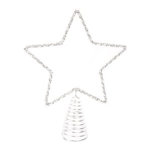 Christmas 24cm Beaded Tree Topper Star