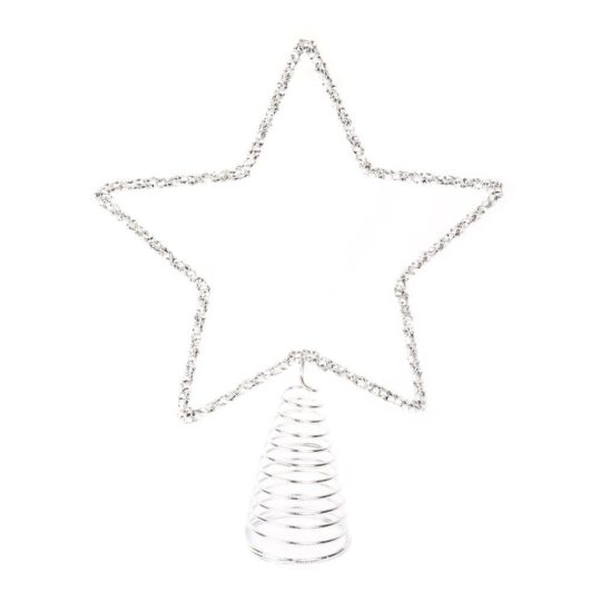 Christmas 24cm Beaded Tree Topper Star