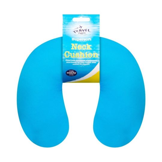 Blue Travel Neck Pillow Head Cushion